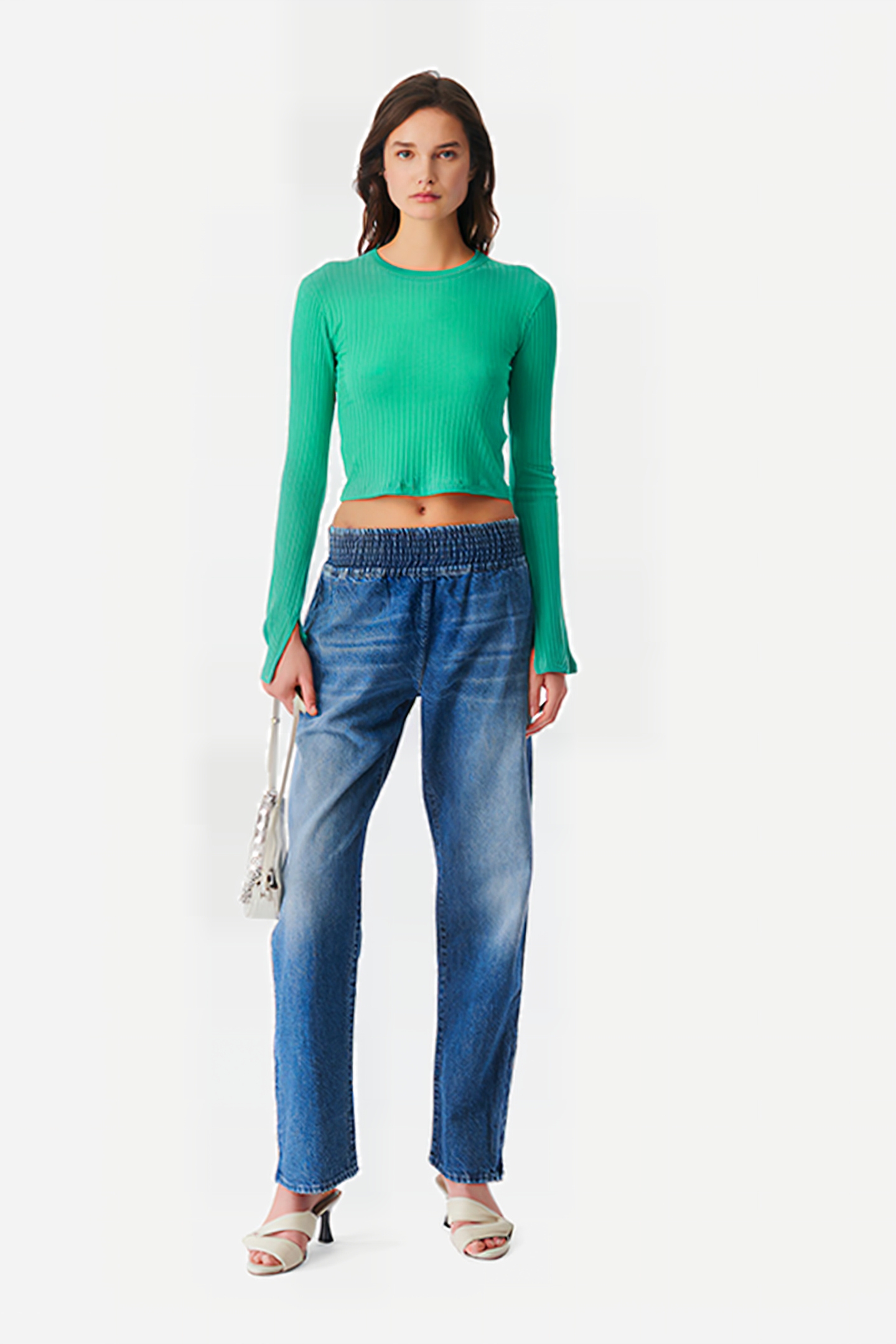 ERSILIA KNITTED SWEATER IN EMERALD 1