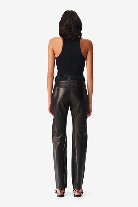 JALIL LEATHER PANT IN BLACK 2