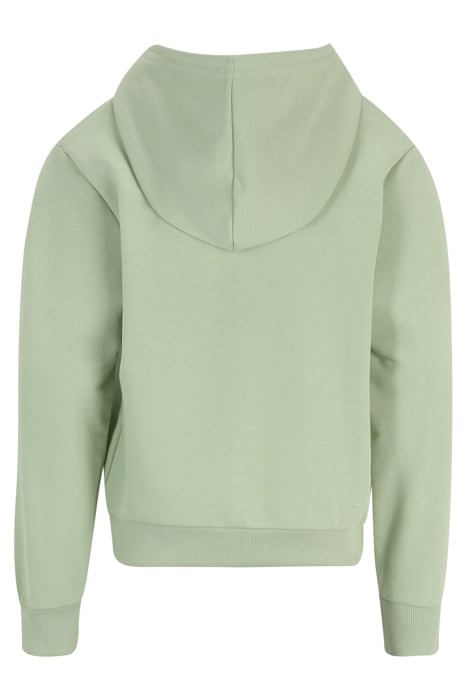 LANGGOENS GRAPHIC CROPPED HOODY SMOKE GREEN 2