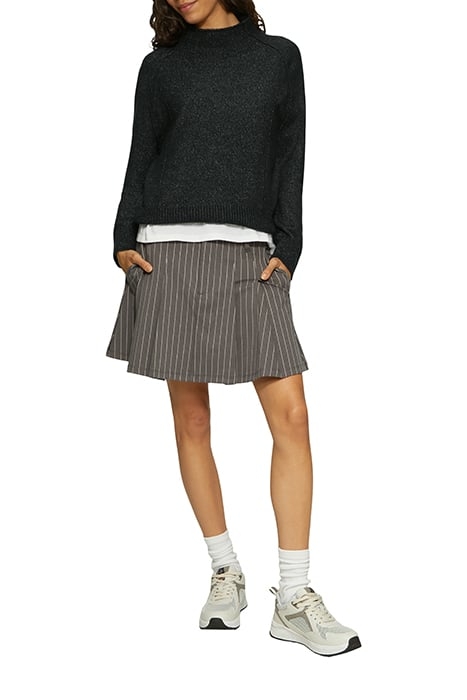 S.OLIVER-QS PULLOVER GREY/BLACK 1