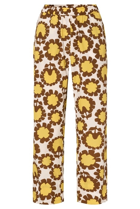 COTTON PRINTED PULL ON PANTS YELLOW 4