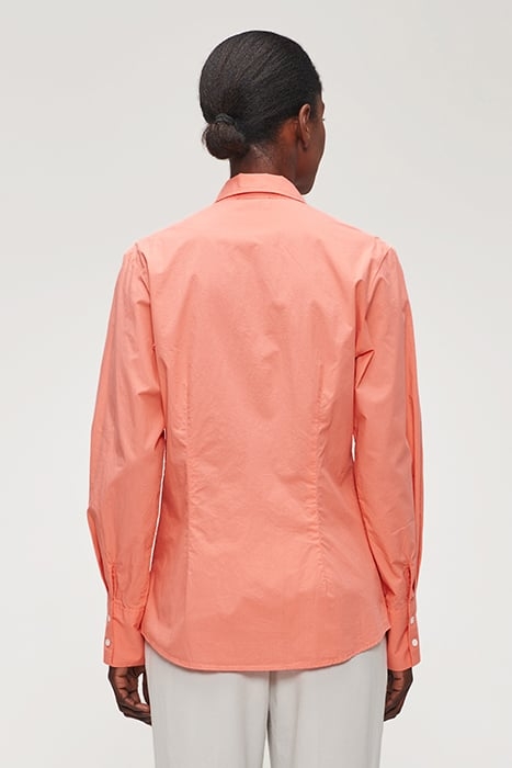 ORG COTTON FITTED SHIRT RADIANT CORAL 2