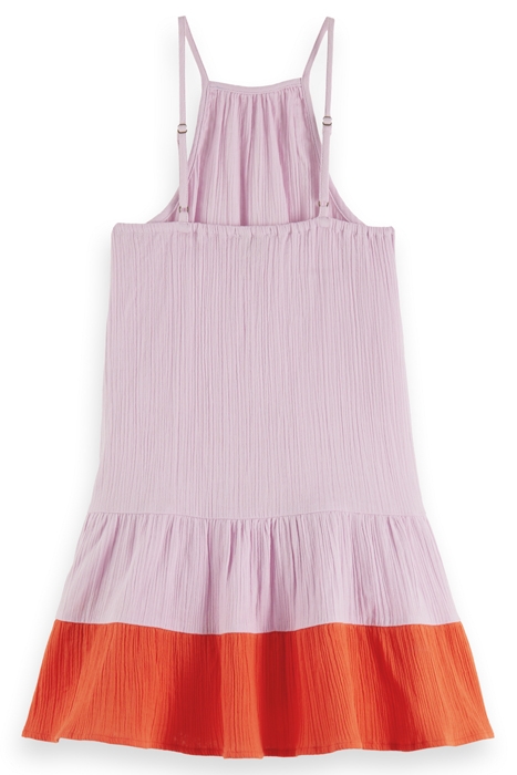 GIRLS CRINKLE COTTON A-LINE DRESS ORCHID 4