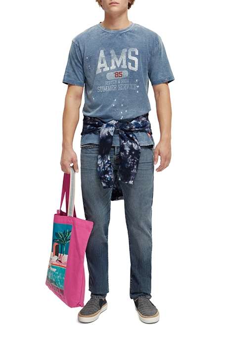 DENIM WASHED GRAPHIC TEE WASHED INDIGO 3