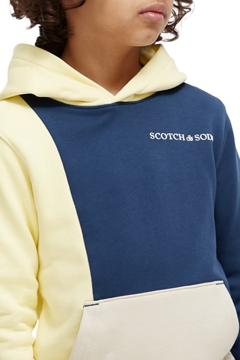 BOYS REGULAR FIT COLOURBLOCK HOODIE IN ORGANIC COTTON STORM  6