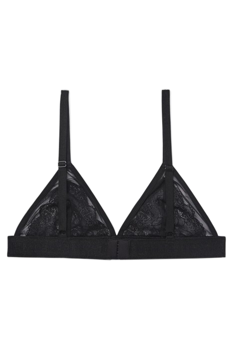 LACE TRIANGLE BRA BLACK 5