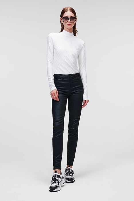 SHINY SKINNY DENIM PANTS METALIC 4