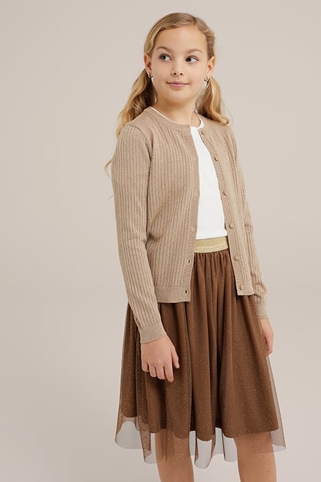 KNITTED CARDIGAN GOLD 1