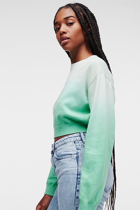 KLJ OMBRE CROPPED SWEATER KATYDID OMBRE 3