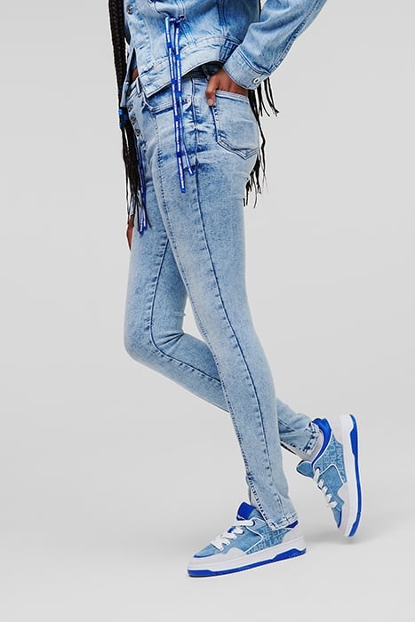 KLJ HR SKINNY SEAMED SPLIT DNM ACID LIGHT BLUE 5