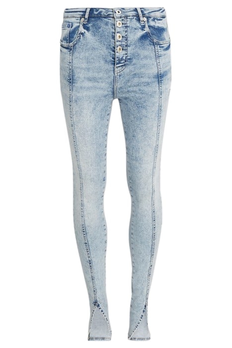 KLJ HR SKINNY SEAMED SPLIT DNM ACID LIGHT BLUE 2
