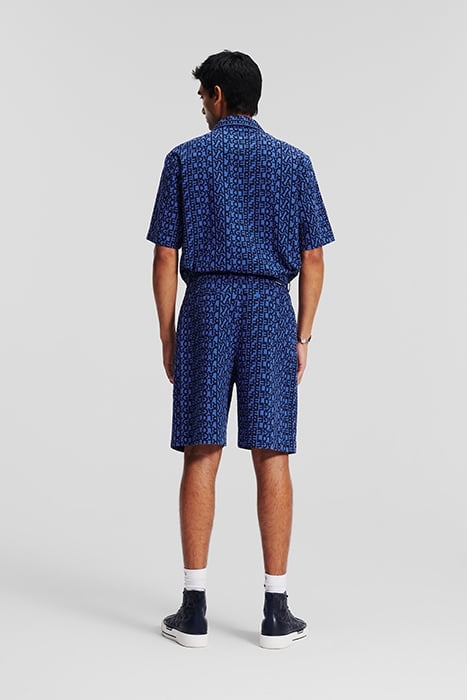 AOP LOGO SEERSUCKER SHORTS BLUE 2