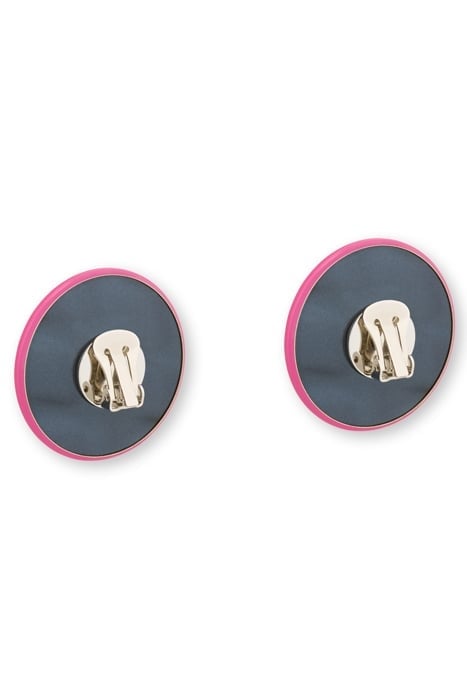 MOSCHINO JEANS BUTTON EARRINGS PINK 2
