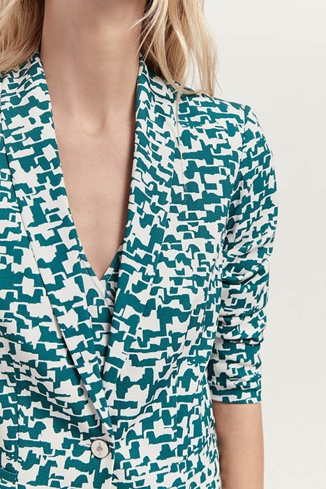 VINNY - ECRU SUIT JACKET WITH URBAN BARK PRINT 4