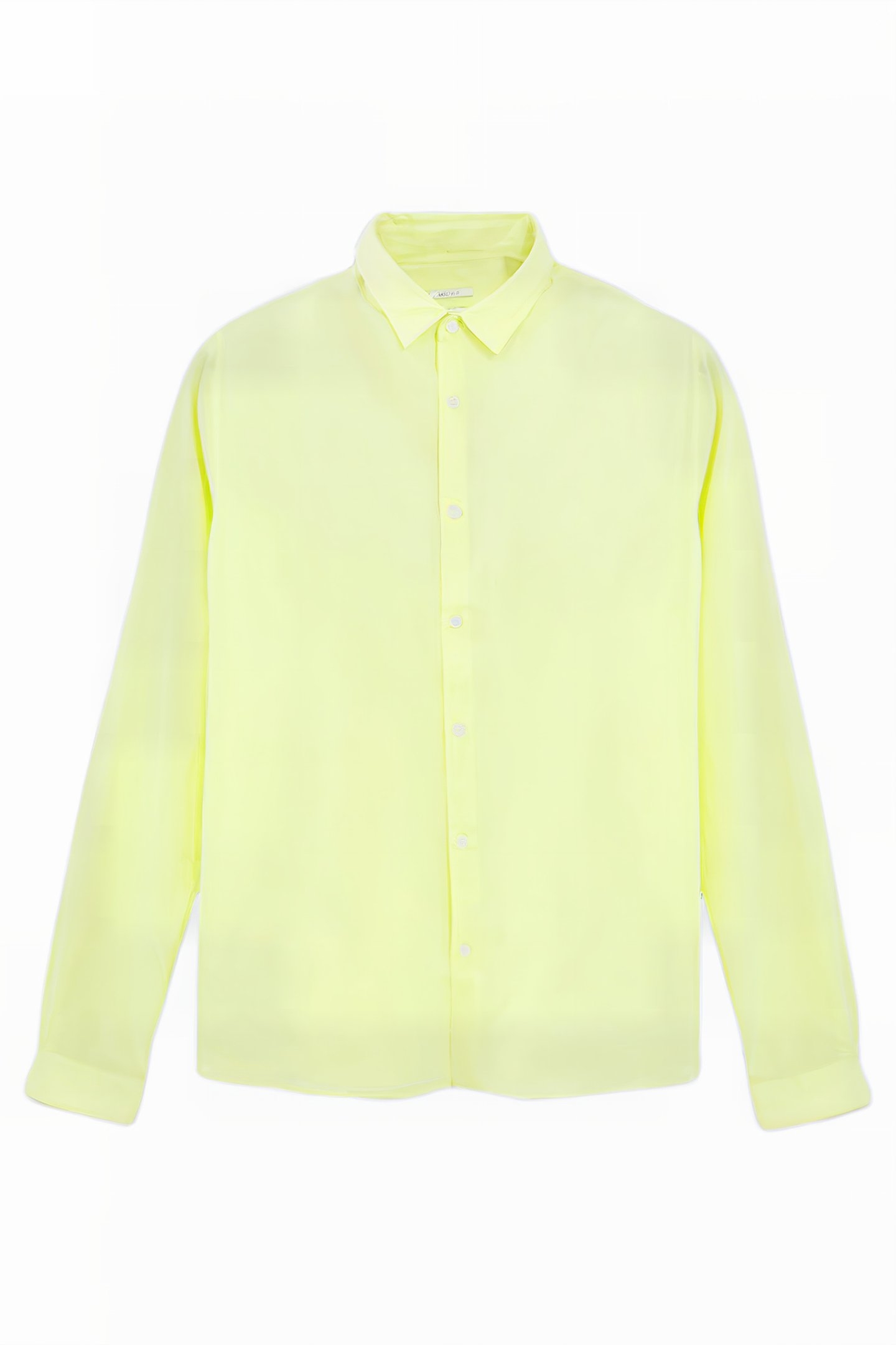 LIME ORGANIC COTTON VOILE SLIM SHIRT 4
