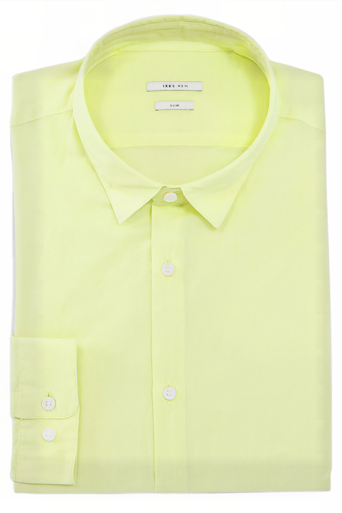 LIME ORGANIC COTTON VOILE SLIM SHIRT 5