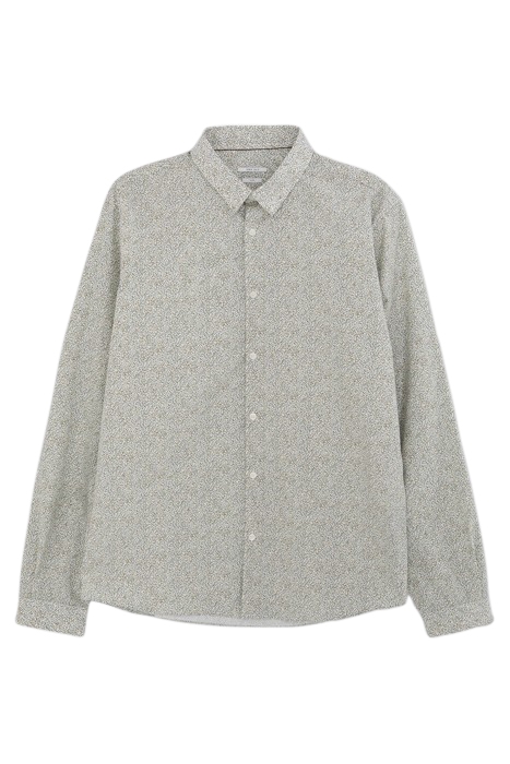 PISTACHIO ORGANIC COTTON MICROLEAF MOTIF SLIM SHIRT 4