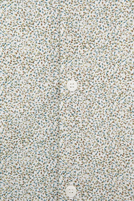 PISTACHIO ORGANIC COTTON MICROLEAF MOTIF SLIM SHIRT 7