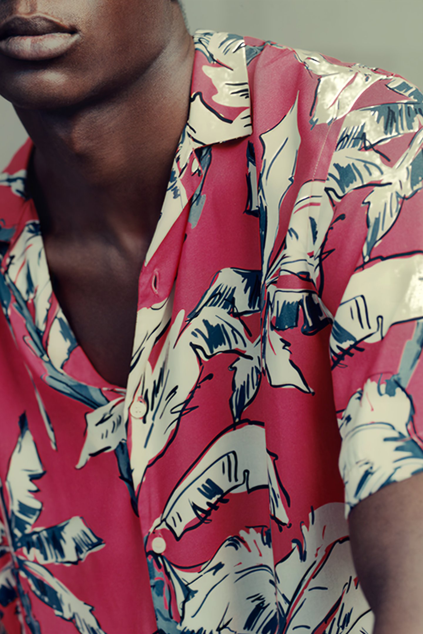 CAYENNE LENZING™ ECOVERO™ PALM-TREE SLIM SHIRT 5