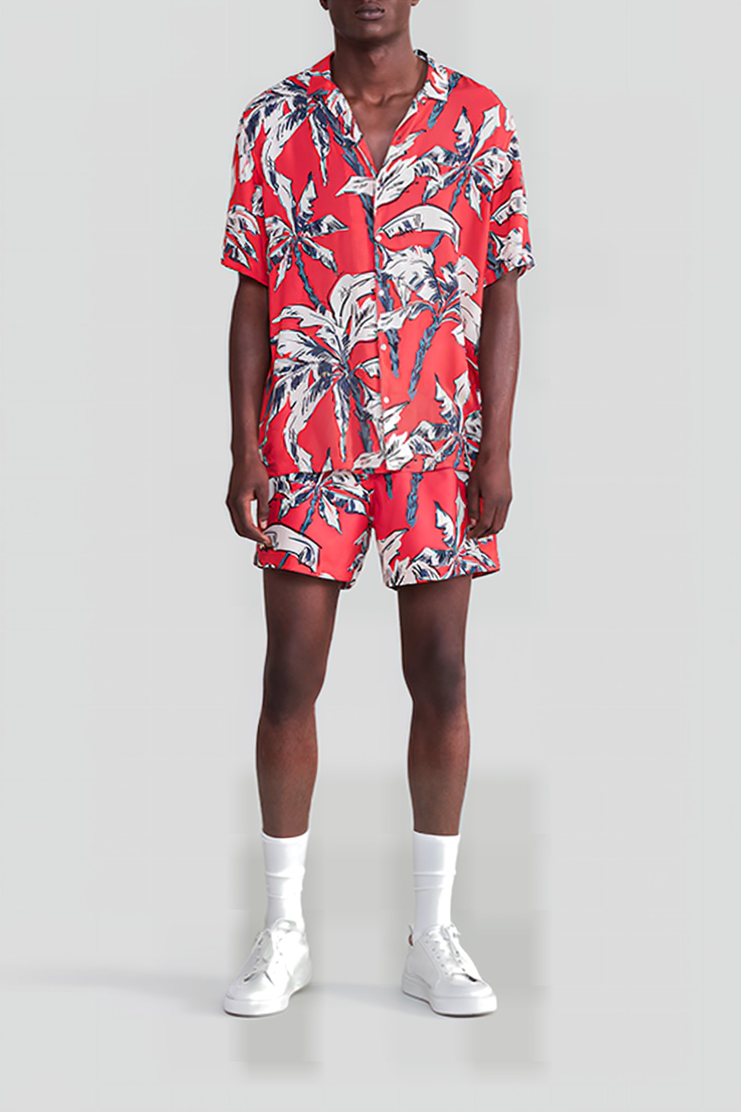 CAYENNE LENZING™ ECOVERO™ PALM-TREE SLIM SHIRT 3