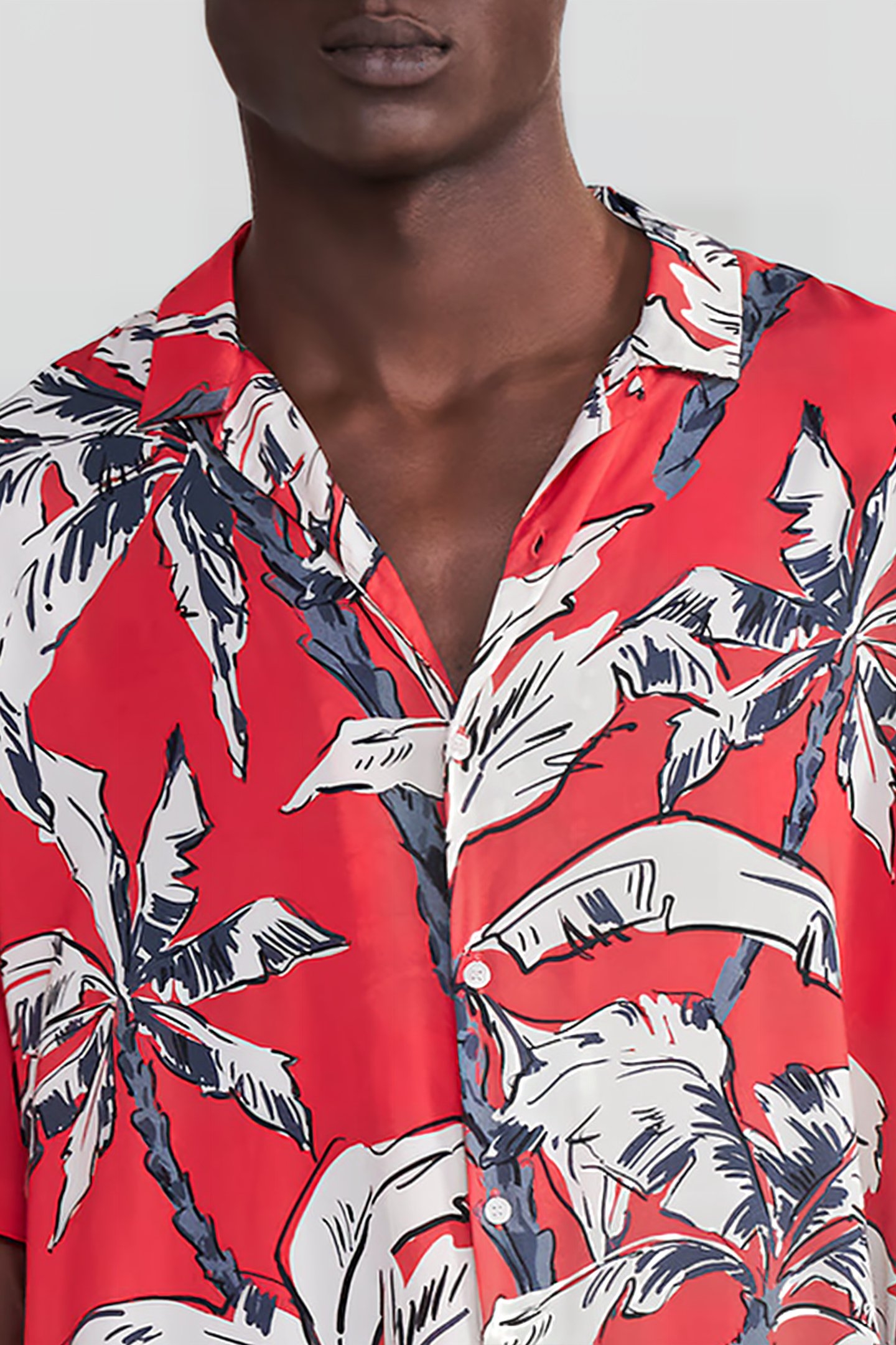 CAYENNE LENZING™ ECOVERO™ PALM-TREE SLIM SHIRT 6