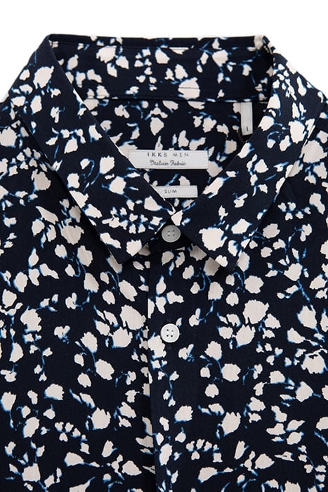 NAVY LENZING™ ECOVERO™ FLOWERY SLIM SHIRT 6