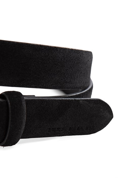BLACK SUEDE THIN BELT 3