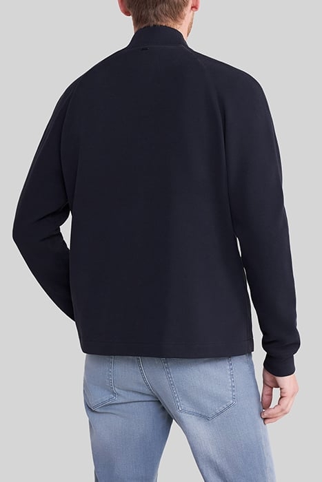 NAVY MIXED-FABRIC LIGHT PADDED JACKET 2