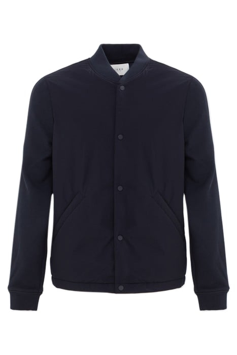 NAVY MIXED-FABRIC LIGHT PADDED JACKET 5