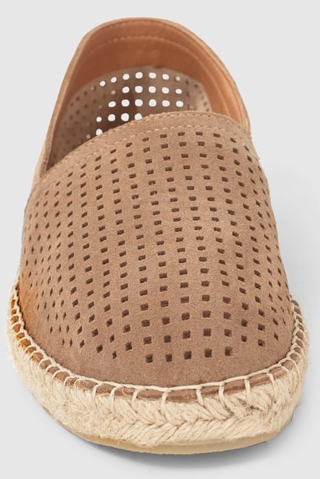 BEIGE PERFORATED SUEDE ESPADRILLES 3