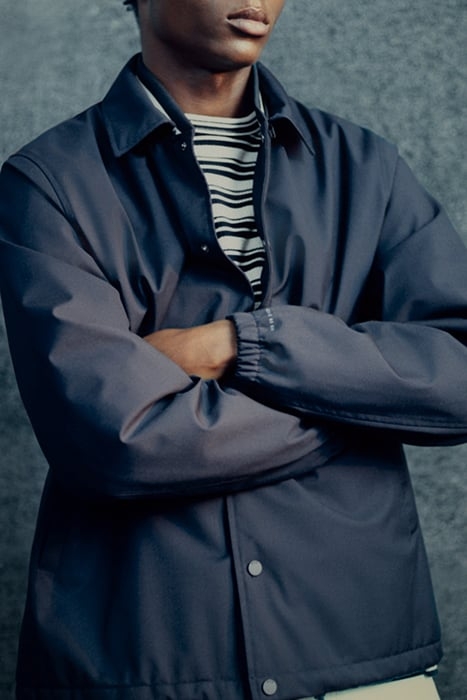 NAVY DOUBLE-COLLAR WATERPROOF BREATHABLE JACKET 8