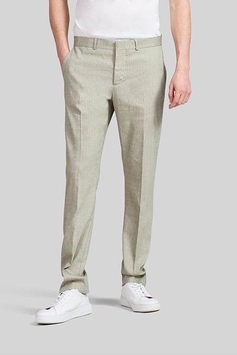 PISTACHIO LINEN BLEND SUIT TROUSERS 1