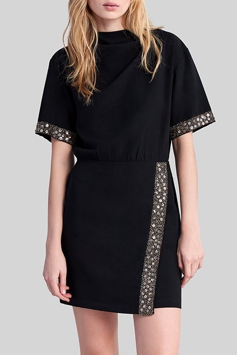 BLACK BEAD AND SEQUIN DRESS 1