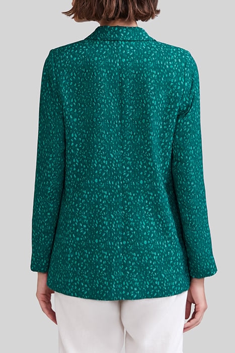 EMERALD RECYCLED SUIT JACKET WITH PEACOCK PRINT 2