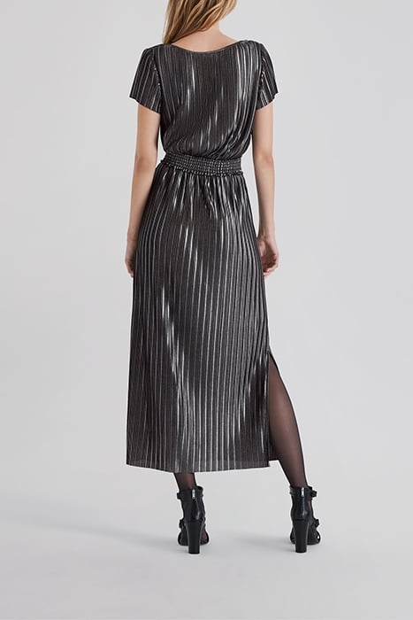 SILVER PLEATED LONG DRESS 2