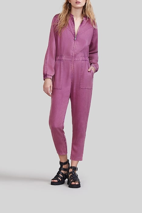 DARK PURPLE ACID WASH LYOCELL® JUMPSUIT 1