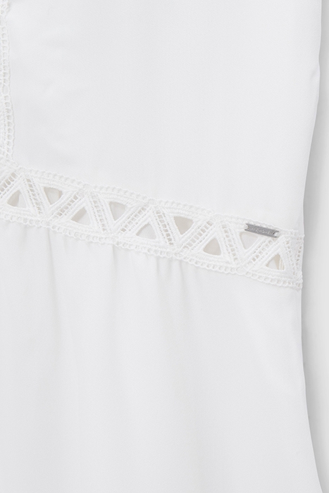OFF-WHITE RECYCLED DRESS WITH LACE BRAID 7