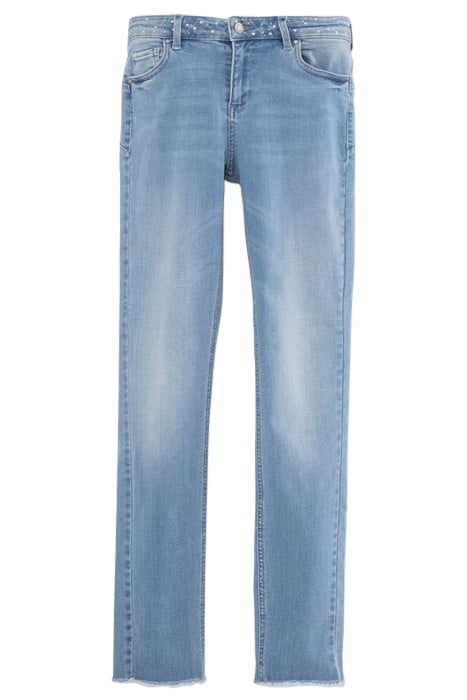 LIGHT BLUE SLIM JEANS WITH DIAMANTÉ BELT 4