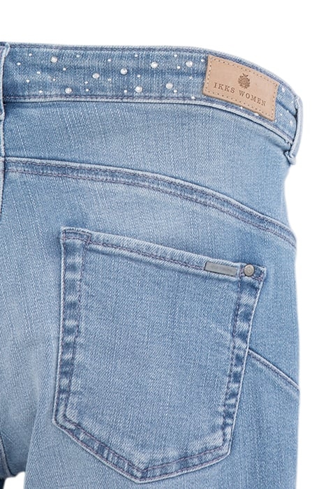 LIGHT BLUE SLIM JEANS WITH DIAMANTÉ BELT 7