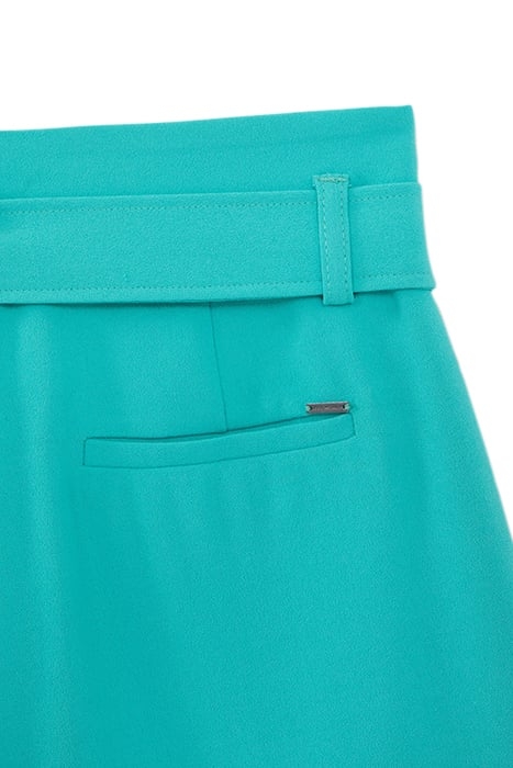AZURE BLUE BELTED HIGH-WAIST SHORTS 7