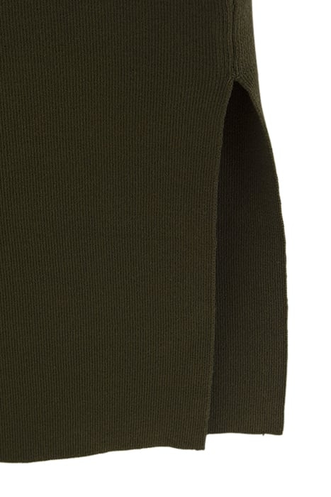 KHAKI KNITTED BODYCON DRESS 5