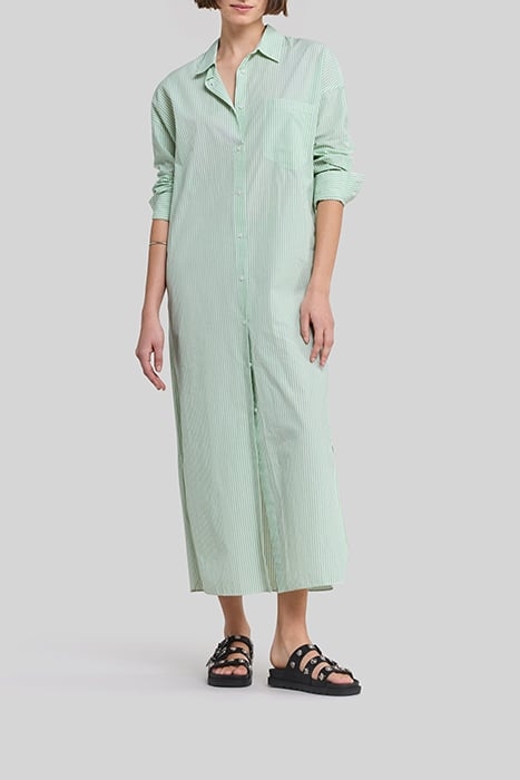 PISTACHIO STRIPED SHIRT WITH EMBROIDERED BACK 1