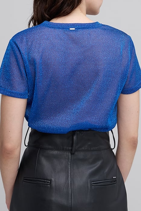 COBALT LUREX T-SHIRT WITH ANIMAL PRINT 2