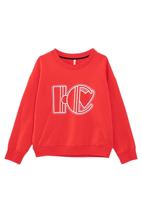 CRIMSON RED SWEATSHIRT WITH XL MONOGRAM 4