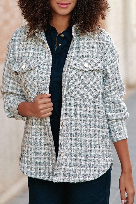 BEIGE TWEED-STYLE OVERSHIRT 8