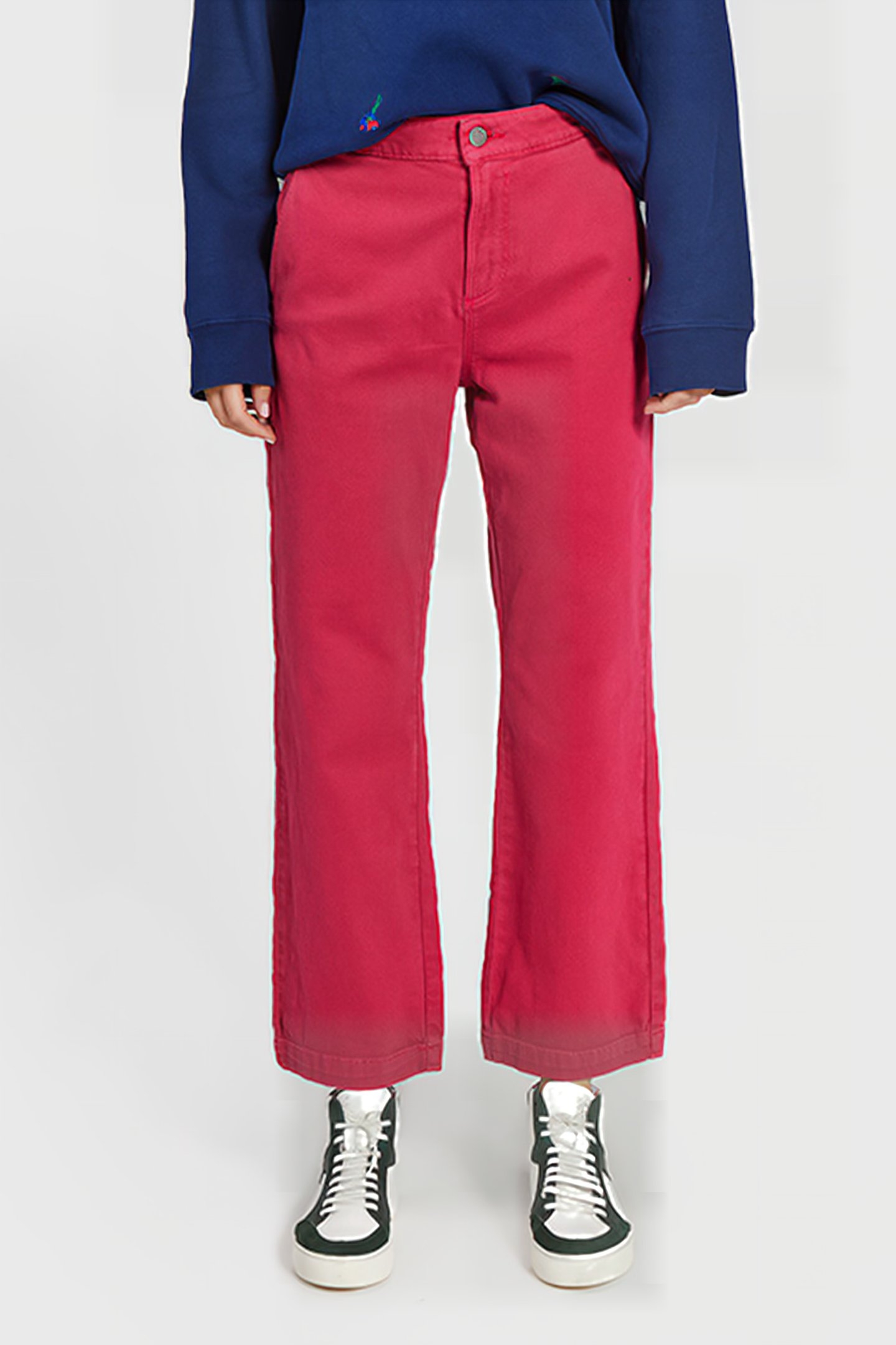 MAGENTA FLARED JEANS 1