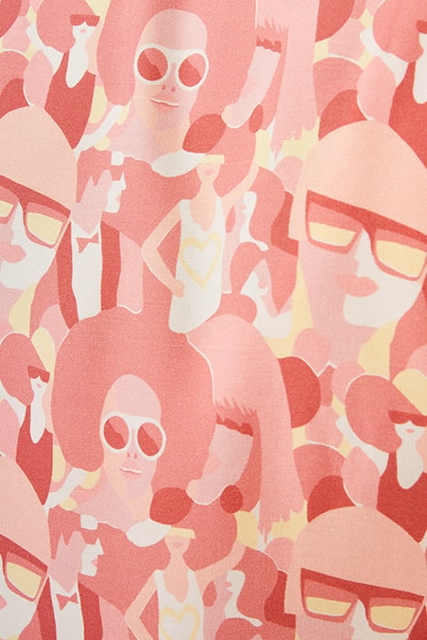 CRIMSON RED SHIRT WITH WOMEN PRINT 8