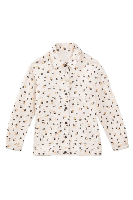 ECRU DENIM JACKET WITH ROCK MINI-FLOWER PRINT 2