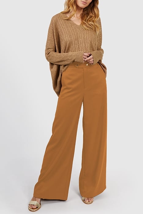 SAND LUREX CABLE KNIT SWEATER 5