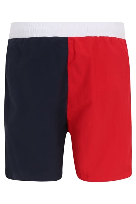SPALL BLOCKED BEACH SHORTS TRUE RED-BLACK IRIS-BRIGHT WHITE 2